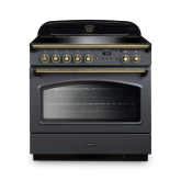 Rangemaster CLAS90FXEISL/B Classic FX 90cm Induction Cooker, Slate, Brass