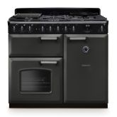 Rangemaster CLDL100DFPSLT/CM1 Classic Deluxe 100cm Dual Fuel Slate/Chrome