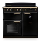 Rangemaster CLDL100EIPGBL/AB1 Classic Deluxe 100cm Induction Black/Antique Brass