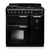 Rangemaster CLDL90DFPGBL/CM1 Classic Deluxe 90cm Dual Fuel Black/Chrome