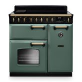 Rangemaster CLDL90EIPMGR/AB1 Classic Deluxe 90cm Induction Mineral Green/Antique Brass