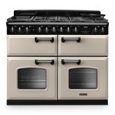 Rangemaster CLDLB110DFPPCR/CM1 Classic Deluxe 110cm BC Dual Fuel Pale Cream/Chrome