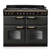 Rangemaster CLDLB110DFPSLT/AB1 Classic Deluxe 110cm BC Dual Fuel Slate/Antique Brass
