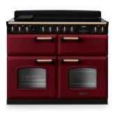 Rangemaster CLDLB110EIPBOR/AB1 Classic Deluxe 110cm BC Induction Bordeaux/Antique Brass