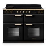 Rangemaster CLDLB110EIPCBL/AB1 Classic Deluxe 110cm BC Induction Charcoal Black/Antique Brass