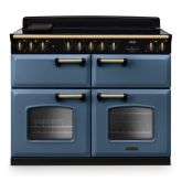 Rangemaster CLDLB110EIPSTB/AB1 Classic Deluxe 110cm BC Induction Stone Blue/Antique Brass