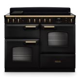 Rangemaster CLDLO110EIPCBL/AB1 Classic Deluxe 110cm OC Induction Charcoal Black/Antique Brass