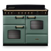 Rangemaster CLDLO110EIPMGR/AB1 Classic Deluxe 110cm OC Induction Mineral Green/Antique Brass