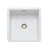 Rangemaster CRUB4040WH/ Rustique Fire Clay Ceramic 1 Bowl Sink