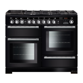 Rangemaster EDL110DFFBL/C (117260) Encore Deluxe 110cm DF Range Cooker, Black/Chrome