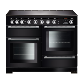 Rangemaster EDL110EIBL/C (117380) Encore Deluxe 110cm IND Range Cooker, Black/Chrome