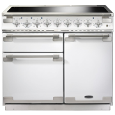 Rangemaster 100210 (ELS100EIWH) Elise 100cm Induction Range Cooker, White/Chrome