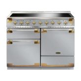 Rangemaster ELS110EISS/AB ELISE 110cm Induction Range Cooker, Stainless Steel with Antique Brass Trim