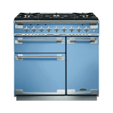 Rangemaster ELS90DFFCA Elise 90 Dual Fuel Range Cooker, China Blue