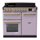 Rangemaster ESDL100EIPHTH/AB1 Estel Deluxe 100cm Induction Range Cooker, Heather/Antique Brass
