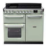 Rangemaster ESDL100EIPMNT/CM1 Estel Deluxe 100cm Induction Range Cooker, Mint/Chrome