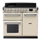 Rangemaster ESDL100EIPPCR/CM1 Estel Deluxe 100cm Induction Range Cooker, Pale Cream/Chrome