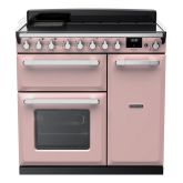 Rangemaster ESDL90EIPPPK/CM1 Estel Deluxe 90cm Induction Range Cooker, Pale Pink/Chrome