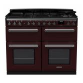 Rangemaster ESDLB110DFPBOR/CM1 Estel Deluxe 110cm BC Dual Fuel Range Cooker, Bordeaux/Chrome