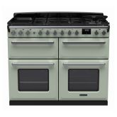 Rangemaster ESDLB110DFPMNT/CM1 Estel Deluxe 110cm BC Dual Fuel Range Cooker, Mint/Chrome