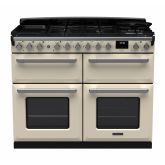 Rangemaster ESDLB110DFPPCR/CM1 Estel Deluxe 110cm BC Dual Fuel Range Cooker, Pale Cream/Chrome