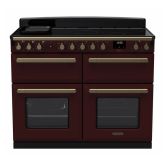 Rangemaster ESDLB110EIPBOR/AB1 Estel Deluxe 110cm BC Induction Range Cooker, Bordeaux/Antique Brass