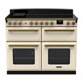 Rangemaster ESDLB110EIPPCR/AB1 Estel Deluxe 110cm BC Induction Range Cooker, Pale Cream/Antique Bras