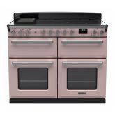 Rangemaster ESDLB110EIPPPK/CM1 Estel Deluxe 110cm BC Induction Range Cooker, Pale Pink/Chrome