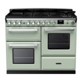 Rangemaster ESDLO110DFPMNT/CM1 Estel Deluxe 110cm Dual Fuel Range Cooker, Mint/Chrome