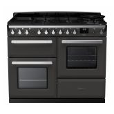 Rangemaster ESDLO110DFPSLT/CM1 Estel Deluxe 110cm Dual Fuel Range Cooker, Slate/Chrome