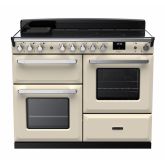 Rangemaster ESDLO110EIPPCR/CM1 Estel Deluxe 110cm Induction Range Cooker, Pale Cream/Chrome