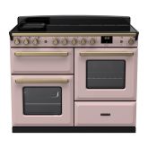Rangemaster ESDLO110EIPPPK/AB1 Estel Deluxe 110cm Induction Range Cooker, Pale Pink/Antique Brass