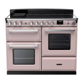 Rangemaster ESDLO110EIPPPK/CM1 Estel Deluxe 110cm Induction Range Cooker, Pale Pink/Chrome