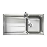 Rangemaster GL9501/ Glendale Stainless Steel Inset Sink 1 Bowl Polished