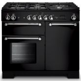 Rangemaster KCH100DFFBL/C KITCHENER 100cm Dual Fuel Range Cooker, Black