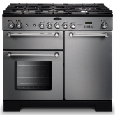 Rangemaster KCH100DFFSS/C Kitchener 100cm Dual Fuel Range Cooker, Stainless Steel