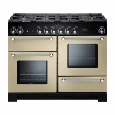 Rangemaster KCH110NGFCR/C (116700) KITCHENER 110cm Gas Range Cooker, Cream/Chrome