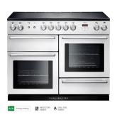 Rangemaster NEX110EIWHC (106170) 110cm Induction Range Cooker in White/Chrome Trim