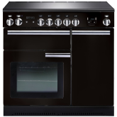 Rangemaster PROP90ECGB/C PROFESSIONAL PLUS 90cm Ceramic Range Cooker, Black