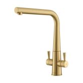 Rangemaster TCO1BB/ Conical Dual Lever Monobloc Tap, Brushed Brass finish