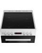 Beko EDC634W 60cm Double Oven Electric Cooker, 4 Ceramic Hob, White