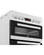 Beko EDC634W 60cm Double Oven Electric Cooker, 4 Ceramic Hob, White