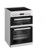 Beko EDC634W 60cm Double Oven Electric Cooker, 4 Ceramic Hob, White