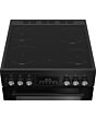 Beko EDC6731K 60cm Double Oven Electric Cooker with Vitroceramic Hob - Black