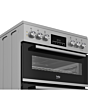 Beko EDC6731S 60cm Double Oven Electric Cooker with Vitroceramic Hob - Silver