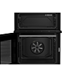 Beko EDC6731S 60cm Double Oven Electric Cooker with Vitroceramic Hob - Silver