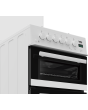 Beko EDG507W 50cm Twin Cavity Gas Cooker with Gas Hob - White