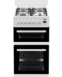 Beko EDG507W 50cm Twin Cavity Gas Cooker with Gas Hob - White