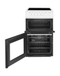Beko EDVC503W 50cm Electric Cooker with Double Oven, White