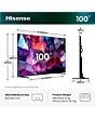 Hisense 100E7STUK PRO 100inch Hi-QLED 144Hz 4K Ultra HD AI Smart TV - Charcoal Grey
